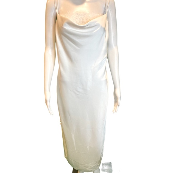 NWT Sachin + Babi Ivory Satin Crepe and Lace Dylan Dress - Sz 4 - Picture 6 of 14